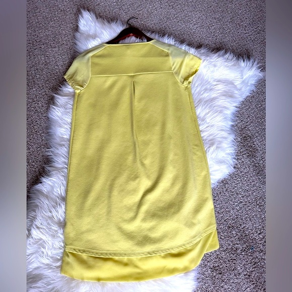 Womens LabWorks Shift Cap Sleeve Mini Dress Size S/P Yellow - Picture 6 of 7